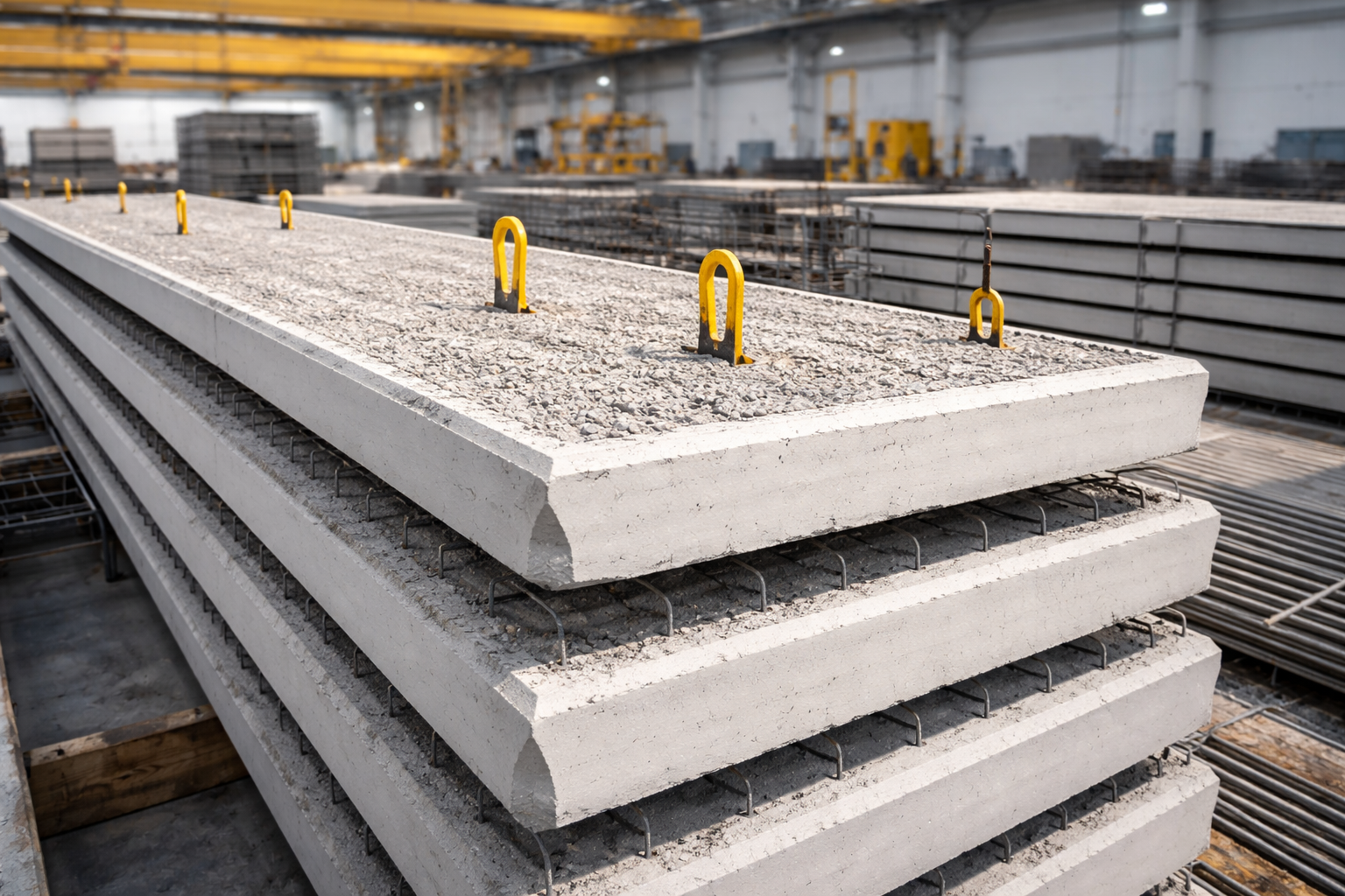 Predalle pre-stressed precast panels in B&B Construction facility